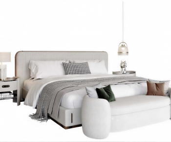 Modern Double Bed-ID:774359941