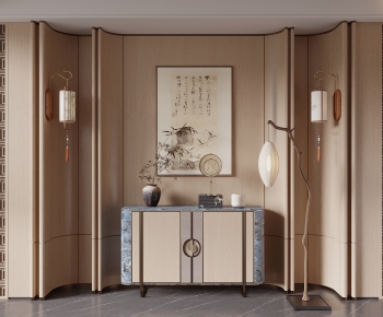 New Chinese Style Entrance Cabinet-ID:634629963
