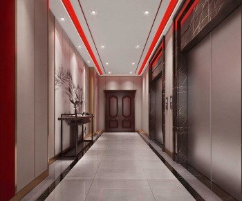 New Chinese Style Hallway-ID:665792943