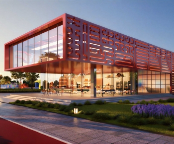 Modern Appearance Of Commercial Building-ID:621349835
