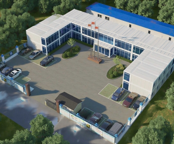 Modern Architectural Bird's-eye View Planning-ID:738532072