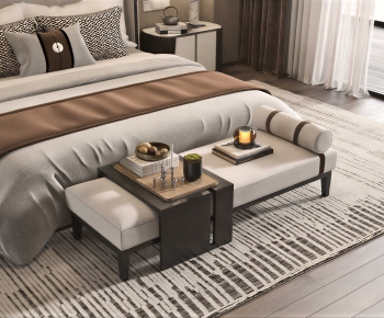Modern Double Bed-ID:110230419