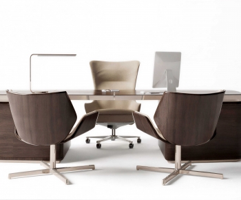 Modern Office Desk And Chair-ID:614492892