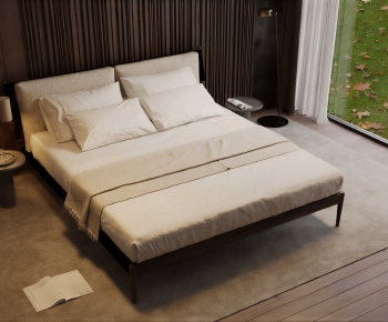 Modern Double Bed-ID:688512094