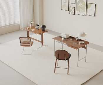 Modern Computer Desk And Chair-ID:360851053