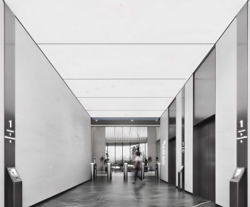 Modern Office Elevator Hall-ID:991401917