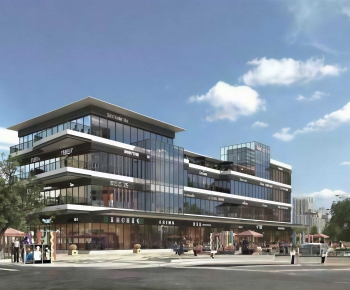 Modern Appearance Of Commercial Building-ID:377284052