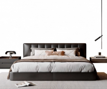 Modern Double Bed-ID:710494045