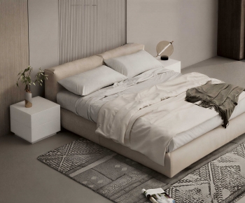 Modern Double Bed-ID:854624031