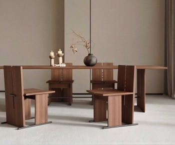 Wabi-sabi Style Dining Table And Chairs-ID:735704907