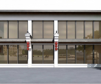 New Chinese Style Facade Element-ID:364279997