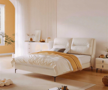 Modern Double Bed-ID:724776983