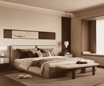 New Chinese Style Bedroom-ID:639782914