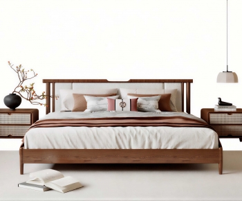 New Chinese Style Double Bed-ID:432863005