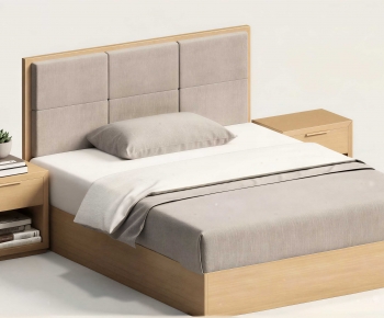Modern Double Bed-ID:641891963