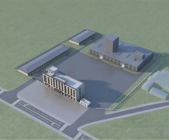 Modern Industrial Building-ID:729570464