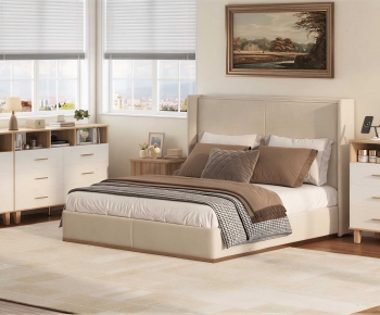 Modern Double Bed-ID:421268976