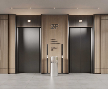 Modern Office Elevator Hall-ID:180938965