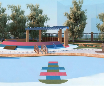 Modern Outdoor Space In Kindergarten-ID:364115004