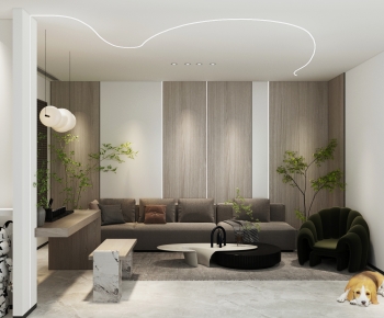 Modern A Living Room-ID:675761941