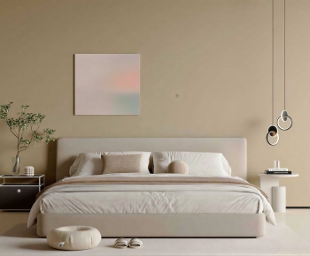 Modern Double Bed-ID:905570981