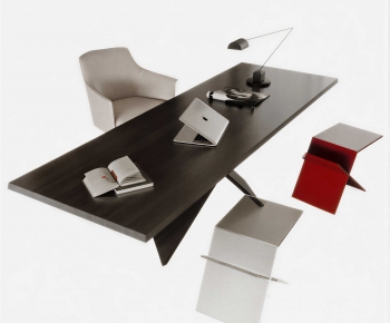 Modern Office Desk And Chair-ID:609505895