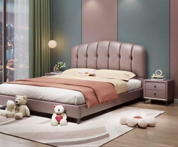 Modern Double Bed-ID:992264991