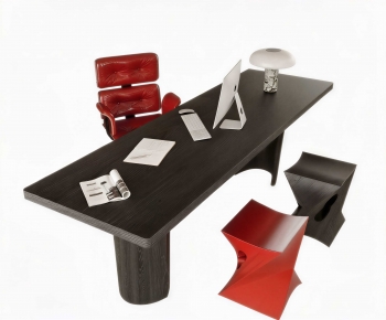 Modern Office Desk And Chair-ID:425354969