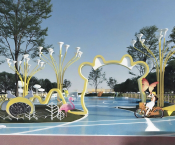 Modern Park Landscape-ID:811625968