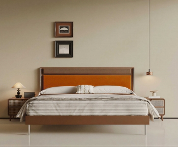 Modern Double Bed-ID:595640908