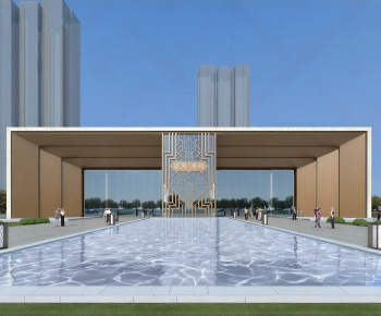 Modern Park Landscape-ID:684103979