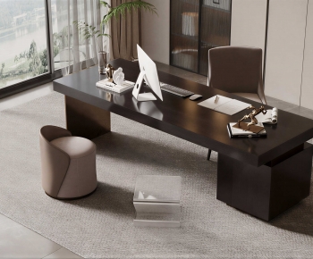 Modern Office Desk And Chair-ID:710772993