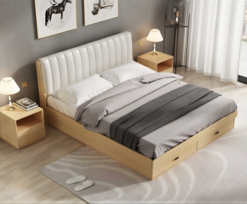 Modern Double Bed-ID:386925944