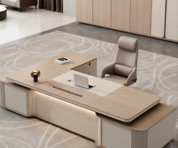 Modern Office Desk And Chair-ID:456576116