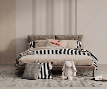 Modern Double Bed-ID:459472891