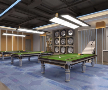 Industrial Style Billiard Room-ID:839750848