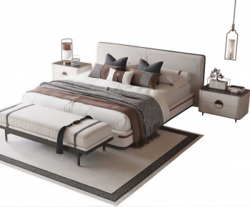 New Chinese Style Double Bed-ID:835290011