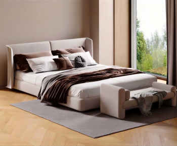 Modern Double Bed-ID:687171948