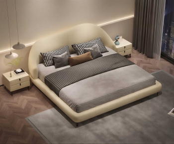 Modern Double Bed-ID:216779955