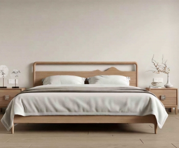 New Chinese Style Double Bed-ID:907021056