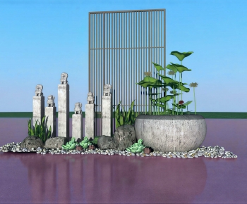 New Chinese Style Rockery Waterscape-ID:459760908