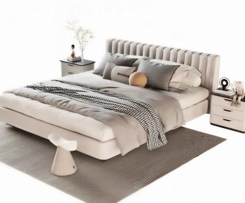 Modern Double Bed-ID:429485089