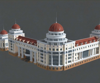 European Style Appearance Of Commercial Building-ID:738743073