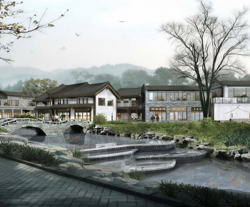 New Chinese Style Appearance Of Commercial Building-ID:466306928
