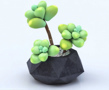 Modern Potted Green Plant-ID:349230055