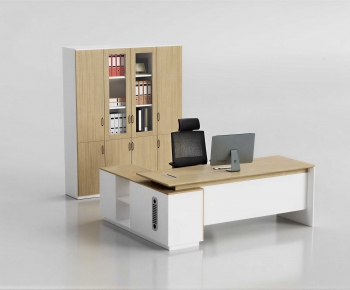 Modern Office Desk And Chair-ID:758634091