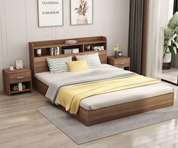 Modern Double Bed-ID:380436906