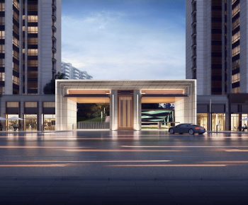 Modern Facade Element-ID:896039017