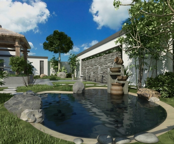 New Chinese Style Courtyard/landscape-ID:361248022