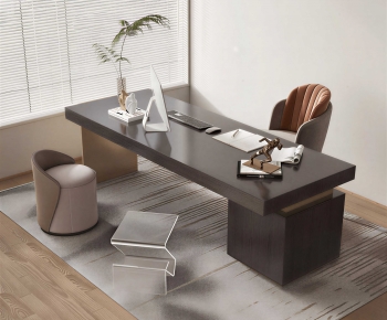 Modern Computer Desk And Chair-ID:465021167
